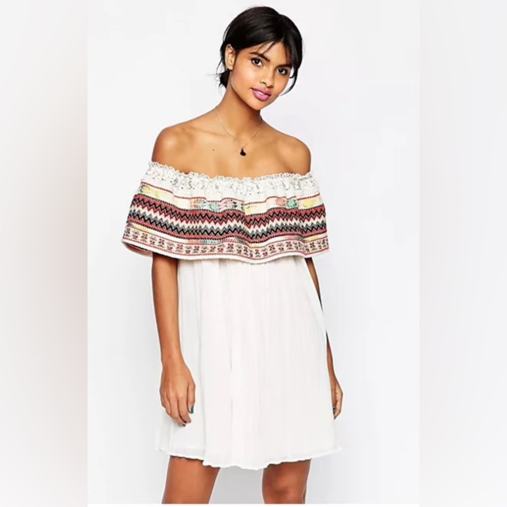 ASOS Aztec off shoulder sundress